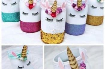 Frascos decorados de unicornio ideales para tu decoración