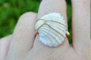 anillos con conchas de mar facil de hacer
