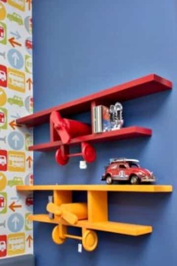 modelos de repisas de madera para el cuarto de los niños