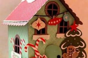 casitas navideñas de carton decoradas
