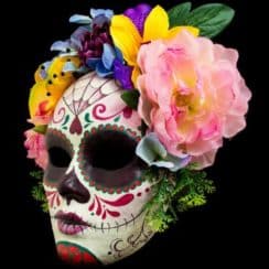Mascaras de calaveras mexicanas para el día de los muertos