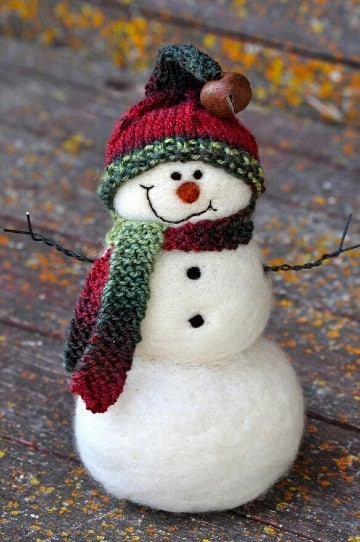 gorros para muñecos de nieve a crochet