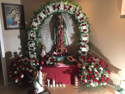 imagenes de altares para virgen de guadalupe