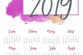 Diseños de calendarios para imprimir gratis 2019