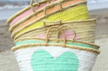 4 hermosos diseños caseros de cestas de mimbre playa