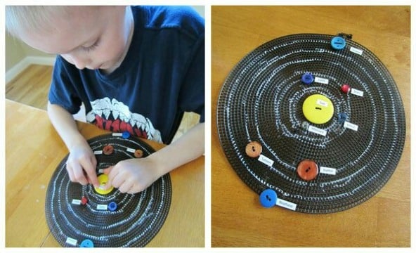 como hacer un sistema solar reciclado para niños