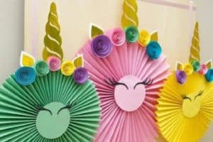 manualidades con papel arcoiris para decoracion