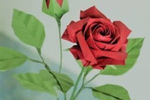 como hacer una rosa de cartulina para decoracion