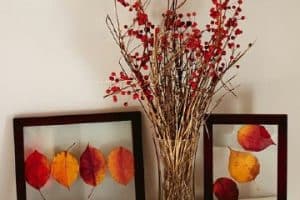 decoracion con hojas secas para el hogar