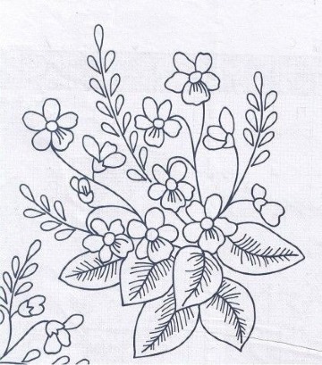  dibujos de flores para bordar a mano sencillos