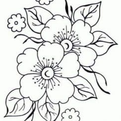 4 dibujos de  flores para bordar a mano sencillos