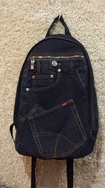 imagenes de como hacer una mochila de jeans