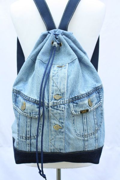 mochilas de jeans recicladas patron con chamarras