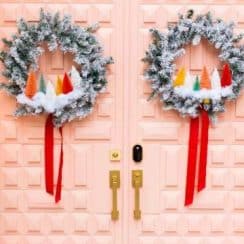 4 hermosos adornos navideños para puertas