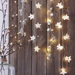 4 estrellas navideñas con luces para decorar