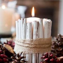 4 hermosas velas decoradas para navidad