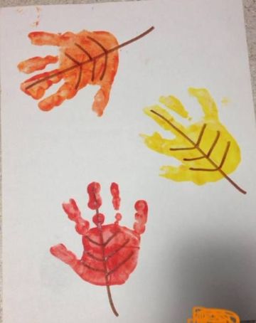 manualidades de otoño para niños con pintura