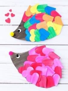 manualidades de corazones de papel de colores