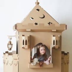 4 hermosos castillos de carton para niños para jugar