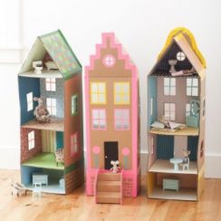 4 hermosas casas de muñecas de carton para jugar