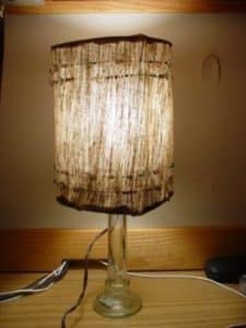 como hacer una lampara casera con tela