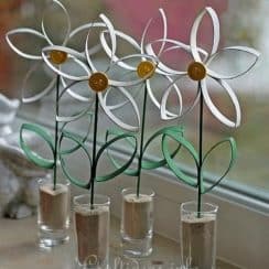 4 hermosas flores de papel higiénico para hacer en casa