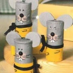 3 ideas para hacer un raton con tubo de papel higienico