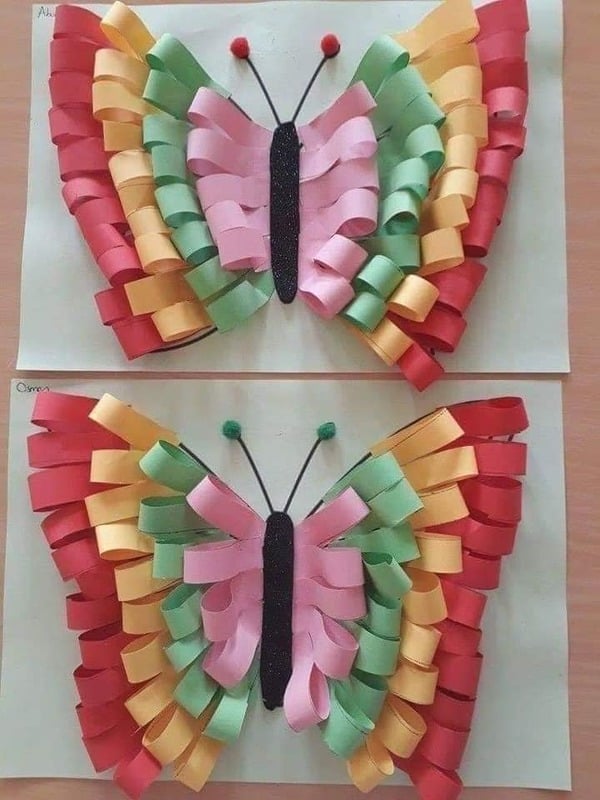 como hacer mariposas hechas de papel