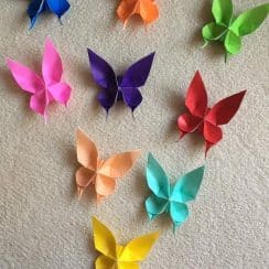 2 ideas de mariposas hechas de papel