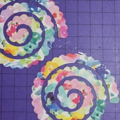 Flores de papel en espiral en 1 pieza