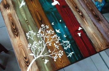 Ideas para pintar mesas de madera con 2  colores
