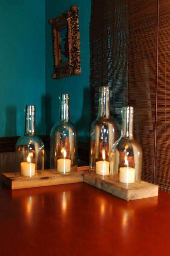 ideas de reciclaje de botellas de vidrio