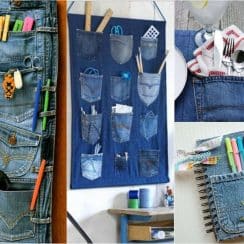 3 diseños con reciclaje de pantalones de mezclilla creativos