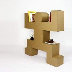 3 facetas para un mueble de cartón reciclado para el hogar