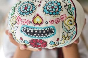 calabazas pintadas manualidades calavera mexicana