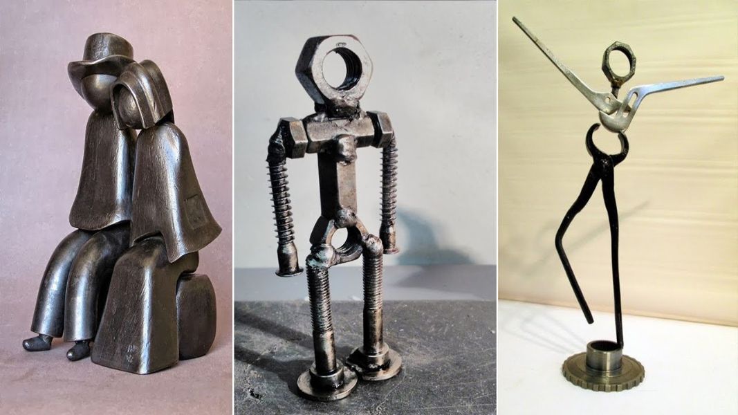 arte en metal reciclado creativas figuras