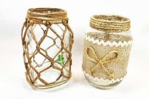 manualidades con frascos de vidrio decorados