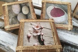 artesanias con madera reciclada marcos para fotos
