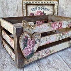 Los pasos para hacer cajas de madera con decoupage 4 diseños