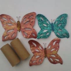 6 ideas de cómo hacer mariposa con tubo de papel higiénico