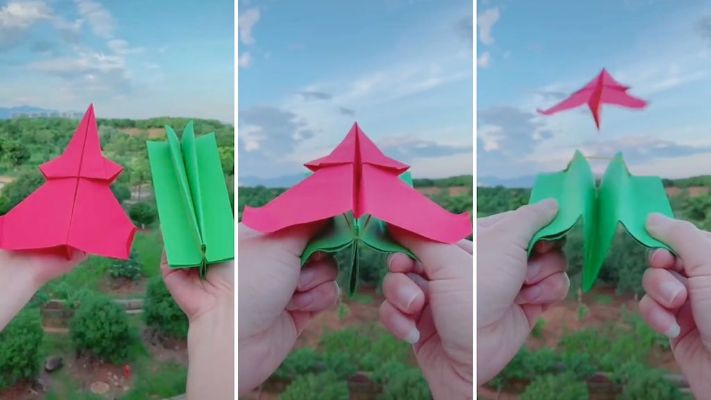 cómo hacer un avión de papel lanzador de papel